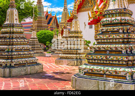 Wat Pho Tempelanlagen in Bangkok, Thailand. Stockfoto