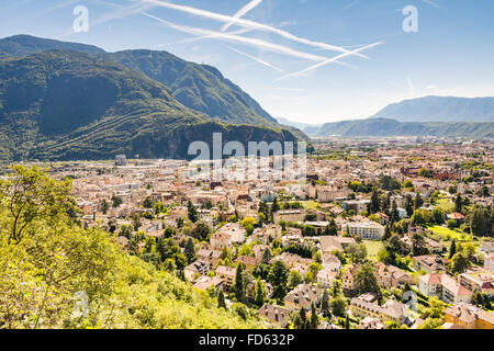 Blick über die Stadt Bozen (Sout Südtirol, Italien) Stockfoto