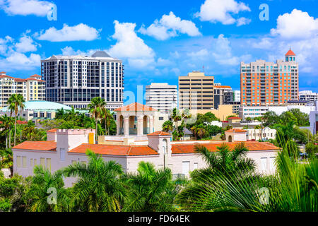 Sarasota, Florida, USA Skyline der Innenstadt. Stockfoto