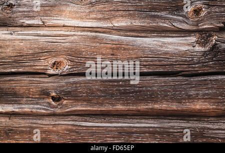 Dunkel braun alte Grunge Holzwand, Closeup Hintergrundtextur Foto Stockfoto