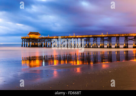 Cocoa Beach, Florida, USA am Pier. Stockfoto