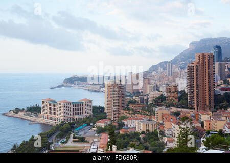 In den frühen Morgenstunden, Monaco Monte-Carlo Stadtansicht Stockfoto