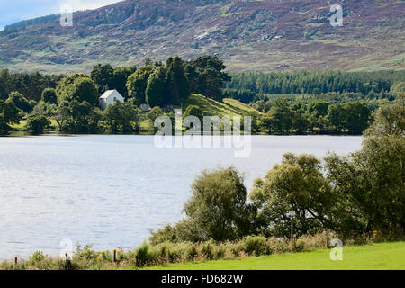 Keltische Kirche am Loch Alvie Stockfoto