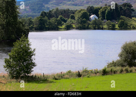 Keltische Kirche am Loch Alvie Stockfoto