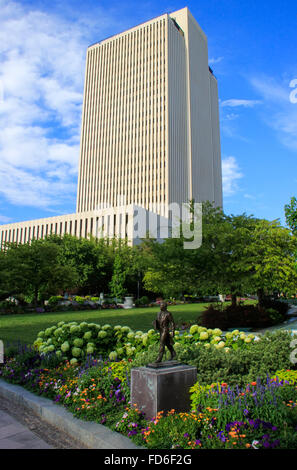 LDS Kirche Hauptquartier in Salt Lake City, Utah. Salt Lake City ist die Hauptstadt und die bevölkerungsreichste Stadt in Utah Stockfoto