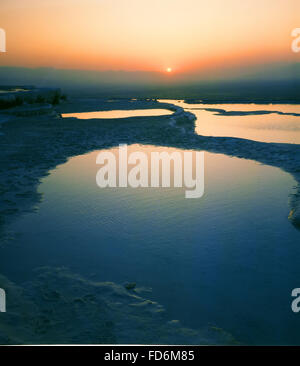 Pamukkale Kalkstein Terrassen - Türkei Stockfoto