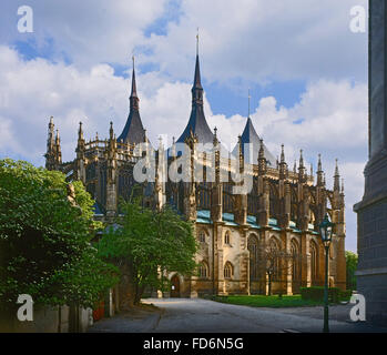 Gotische Kathedrale St. Barbara - Kutna Hora - Tschechische Republik Stockfoto