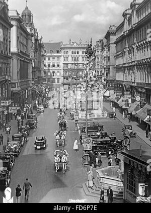 Der Graben in Wien um 1930 Stockfoto