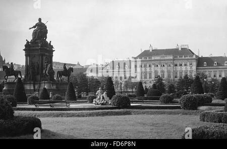 Die Maria-Theresien-Platz (Maria-Theresien-Platz) in Wien Stockfoto