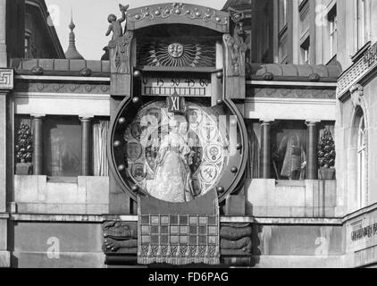 Ankeruhr (Anker Uhr) in Wien, 1927 Stockfoto