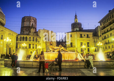 Plaza De La Virgen, Valencia, Spanien Stockfoto