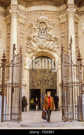 "De Los Hierros´Gate, Kathedrale, Valencia, Spanien Stockfoto