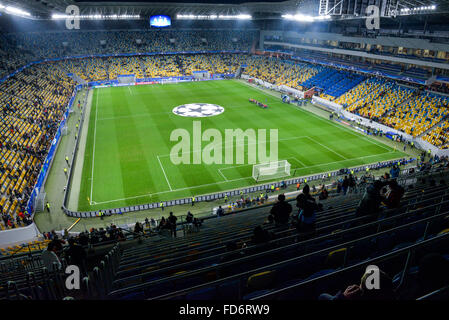 Aussicht vom Gipfel des Arena-Lemberg-Stadion UEFA Stockfoto