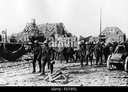 Englische Kriegsgefangene Transport verwundet Stockfoto