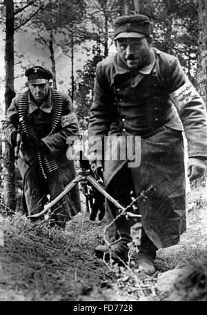 Deutscher Volkssturm-Einheit an der Ostfront 1944 Stockfoto