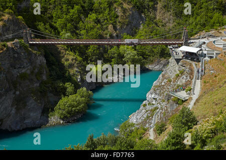 Historischen Kawarau Bridge, Kawarau River, Kawarau Gorge, Southern Lakes District, Südinsel, Neuseeland Stockfoto