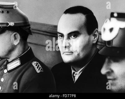 Josef Wirmer vor dem Volksgerichtshof in Berlin, 1944 Stockfoto