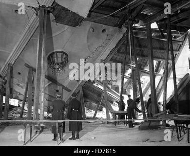 Die zerstörten Buergerbraeukeller nach Elser Attentat, 1939 Stockfoto