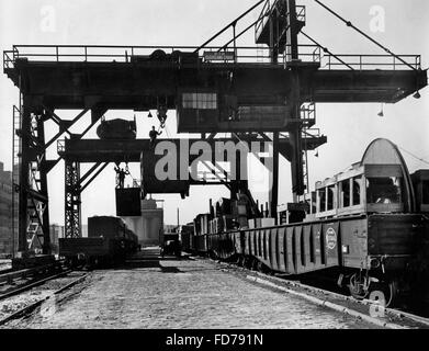 Umschlag-Station in den Vereinigten Staaten, 1938 Stockfoto