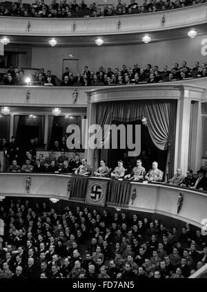 Gemeinsame Sitzung der Reichskulturkammer und der Kraft durch Freude in Berlin, 1937 Stockfoto