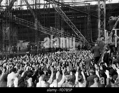 Adolf Hitler bei Blohm & Voss, 1934 Stockfoto