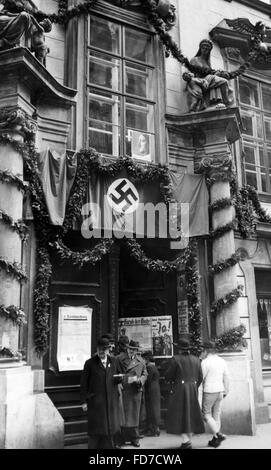 Wahllokal in Wien, 1938 Stockfoto