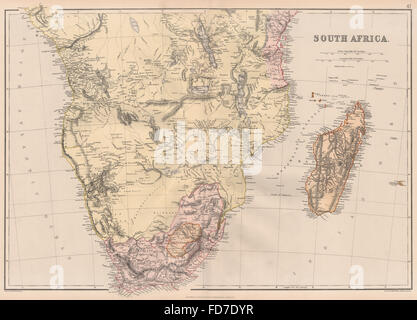 FRÜHEN kolonialen südlichen Afrika: Ovaherero große Namaqua Land Cape Colony 1882 Karte Stockfoto