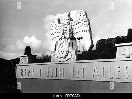 Deutschen Hoheitszeichen auf einem Bunker in Frankreich, 1941 Stockfoto