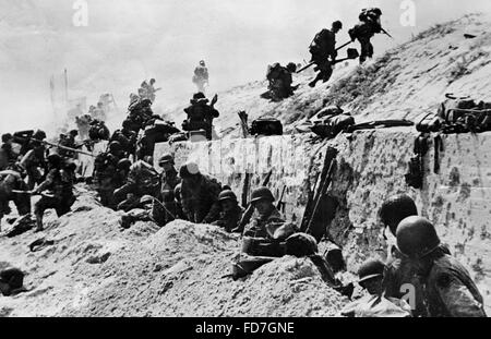 Amerikanische Soldaten am d-Day, 06.06.1944 Stockfoto