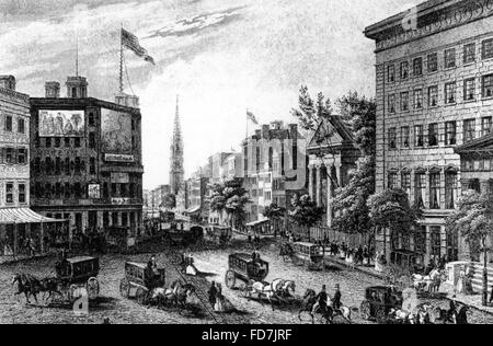 New York City um 1850 Stockfoto