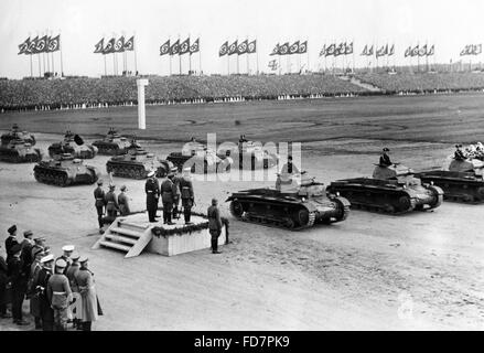 Demonstration der gepanzerten Truppen an die Reichsparteitage (Reichsparteitag), 1937 Stockfoto