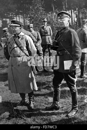 Russisch und Litauisch Militär legt bei Reichswehr Manöver, 1928 Stockfoto