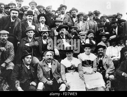 Sozialdemokratische Almfest (Alpine Festival) in Bayern, 1902 Stockfoto