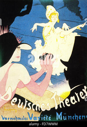 Einladungskarte für die Silvester-Gala am deutschen Theater in München, 1910 Stockfoto