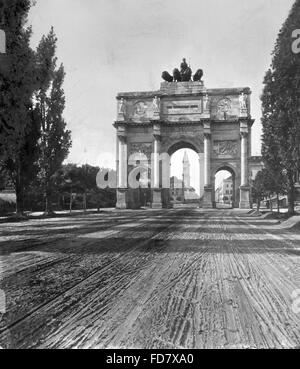 Das Siegestor (Siegestor) in München Stockfoto