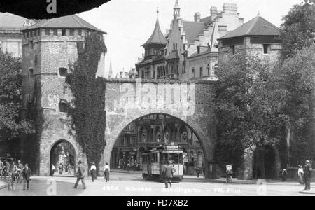 Sendlinger Tor in München um 1900 Stockfoto