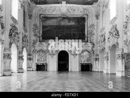 Große Halle in das neue Schloss Schleißheim in München, 1940 Stockfoto