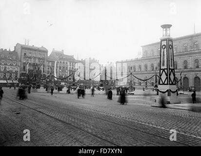 Max-Josef-Platz in München, 11.03.1911 Stockfoto