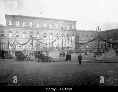 Max-Josef-Platz in München, 1913 Stockfoto