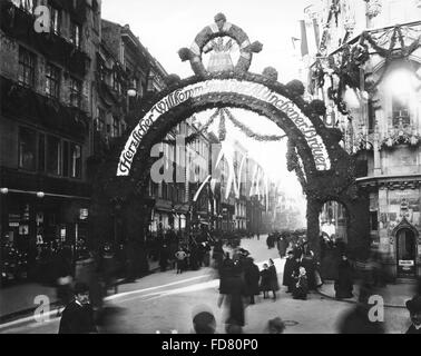 Vorbereitungen für den Besuch von Kaiser Wilhelm II. in München, 1906 Stockfoto