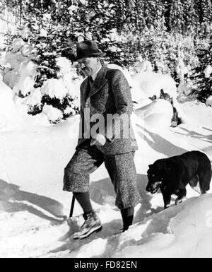 Adolf Hitler mit seinem Hund Stockfoto