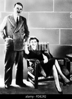 Adolf Hitler und Eva Braun, 1938 Stockfoto