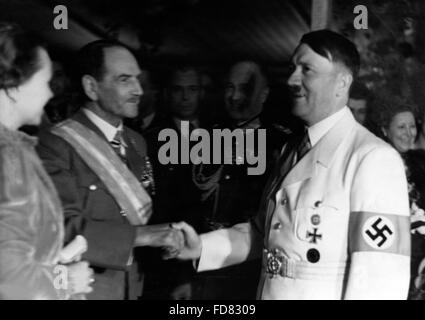Adolf Hitler mit Joachim von Ribbentrop Stockfoto