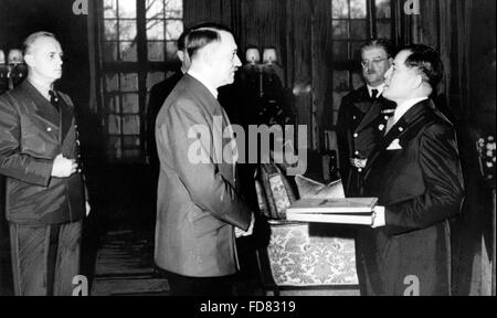 Adolf Hitler mit Hiroshi Oshima, 1941 Stockfoto