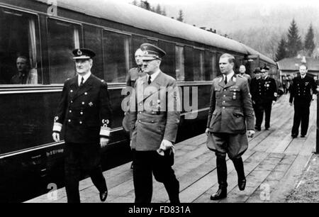 Adolf Hitler mit Miklos Horthy, 1941 Stockfoto