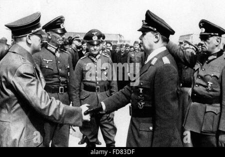 Adolf Hitler grüsst Albert Kesselring, 1940 Stockfoto