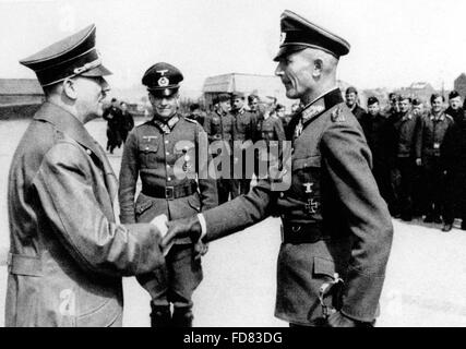 Adolf Hitler mit Walther von Brauchitsch und Fedor von Bock, 1940 Stockfoto