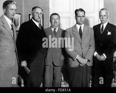 Alfred Leitgen, Karl Haushofer, Dr. Wagner, Rudolf Heß und Prinz von Wied in Stockholm Stockfoto