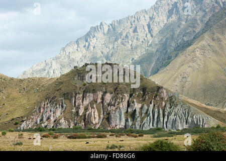 Georgien, Mzcheta-Mtianeti, Südlich von Stepanzminda der Georgischen Heerstraße Stockfoto