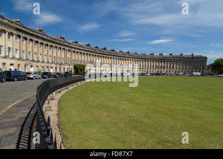 Die Royal Crescent im Sommer, Roman World Heritage Site, Somerset, BANES, The City of Bath, UK Stockfoto